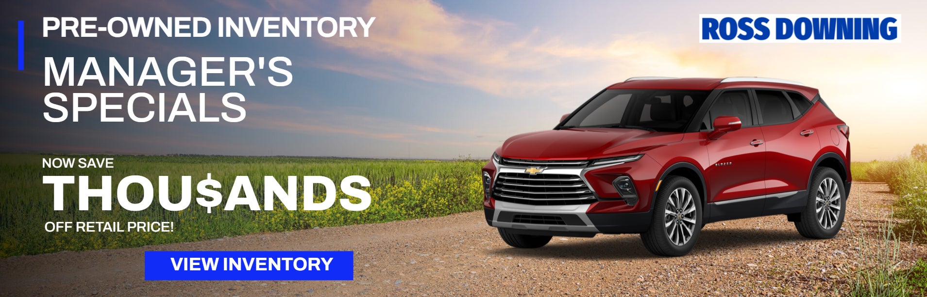 Preowned inventory Manager Specials